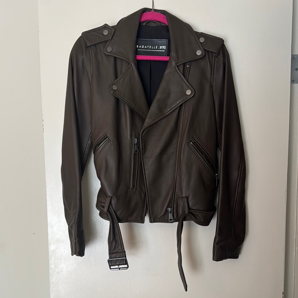 bagatelle Women's Brown Leather Jacket